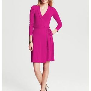 Banana Republic - magenta wrap dress